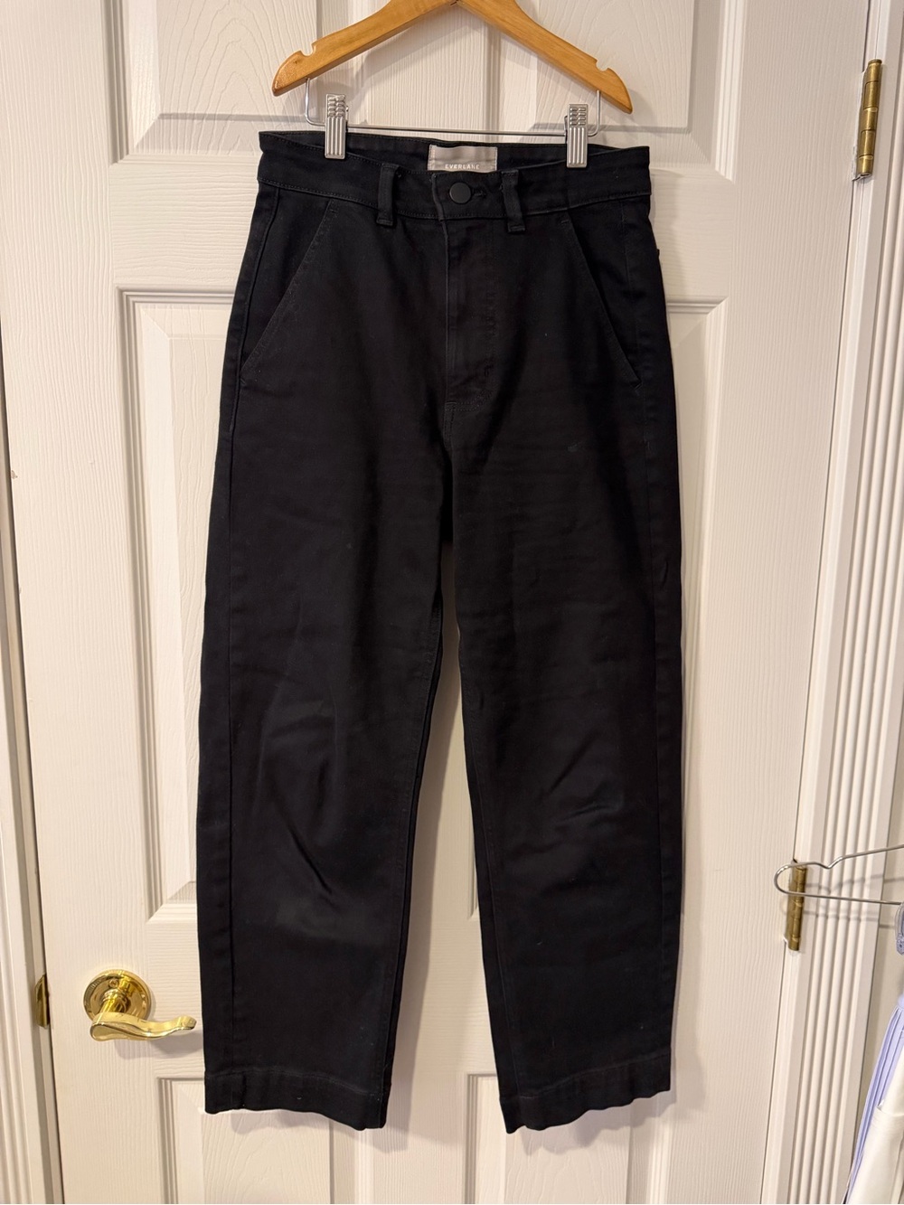Everlane Black Straight-Leg Crop Pants